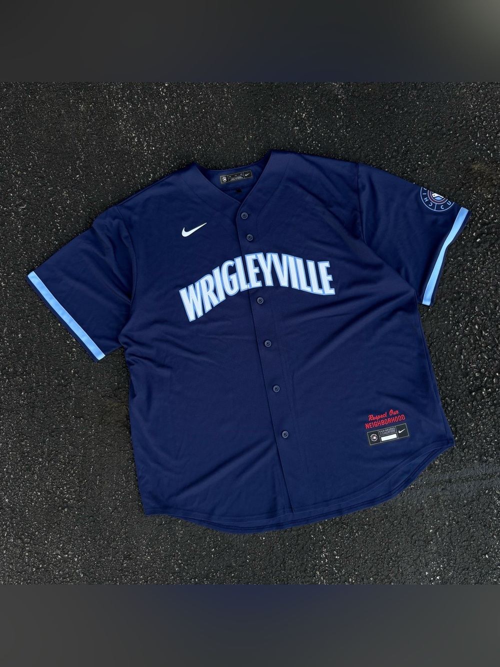 Nike Chicago Cubs Wrigleyville City Connect Baseball Jersey Size 2XL MLB Navy